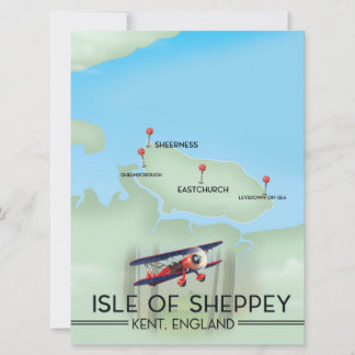 isle of Sheppey Kent England travel poster Invitation