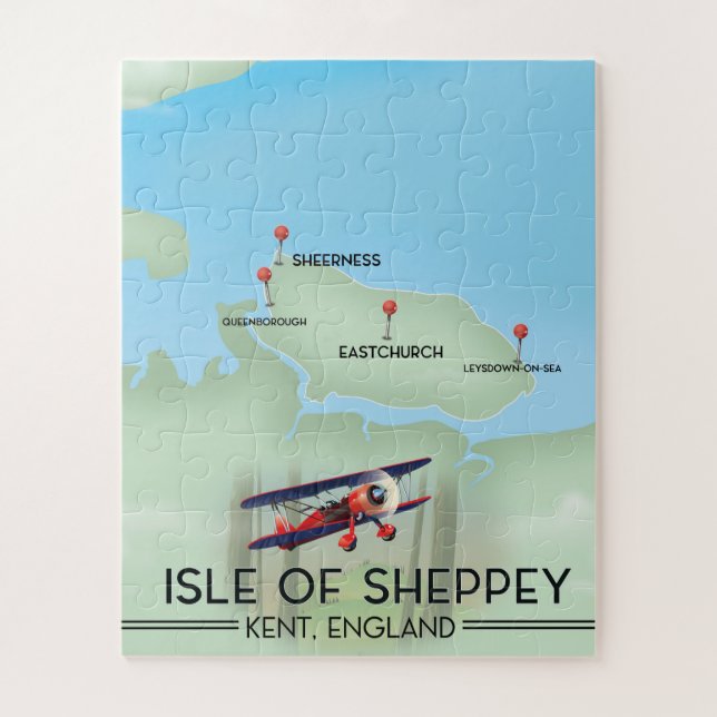isle of Sheppey Kent England travel poster Jigsaw Puzzle (Vertical)