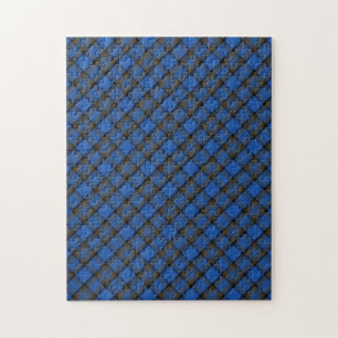 Isle of Skye Blue Tartan Plaid Jigsaw Puzzle