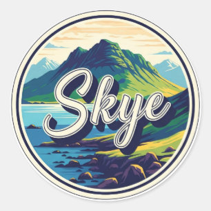 Isle of Skye Herbrides Scotland Travel Classic Round Sticker