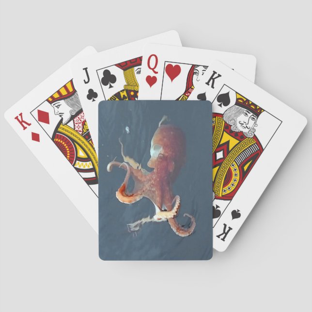 Isle of Skye Octopus Marine Art Customisable  Playing Cards (Back)