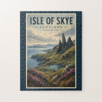 Isle of Skye Scotland Landscape Travel Art Retro