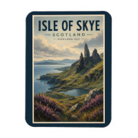 Isle of Skye Scotland Landscape Travel Art Retro