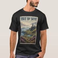 Isle of Skye Scotland Landscape Travel Art Retro