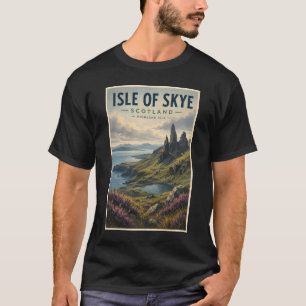 Isle of Skye Scotland Landscape Travel Art Retro T-Shirt
