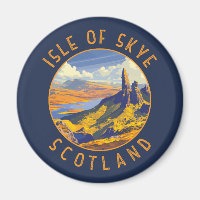 Isle of Skye Scotland Retro Distressed Circle