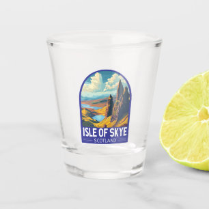 Isle of Skye Scotland Travel Art Vintage Shot Glass