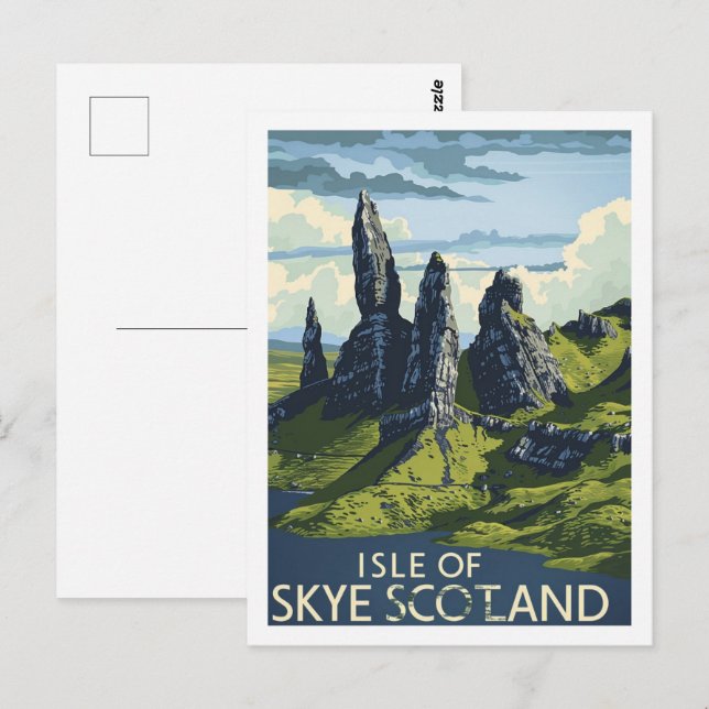 Isle of Skye Scotland Vintage Famous Travel Place Postcard (Front/Back)