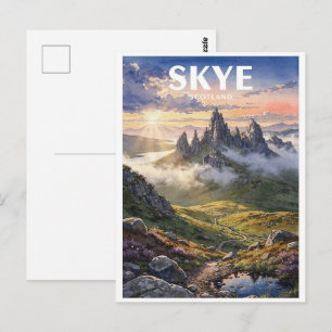 Isle of Skye Scotland Vintage Travel Postcard