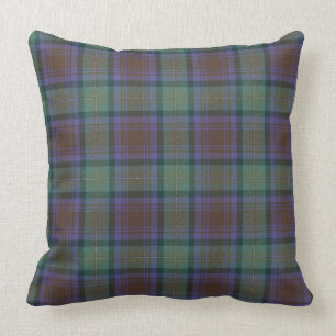 Isle Of Skye Tartan Plaid Green Black Pattern Cushion