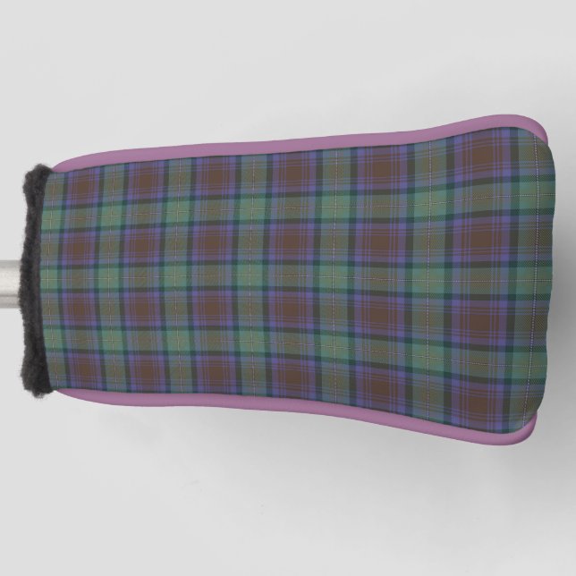 Isle Of Skye Tartan Plaid Green Pattern Golf Head Cover (Front)
