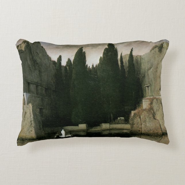Isle of the Dead by Arnold Bocklin, Symbolism Art Decorative Cushion (Front)