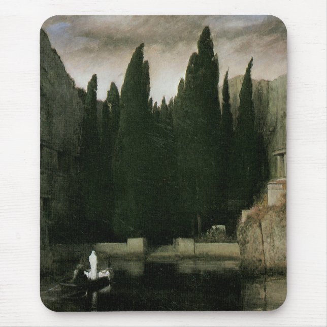 Isle of the Dead by Arnold Bocklin, Symbolism Art Mouse Mat (Front)