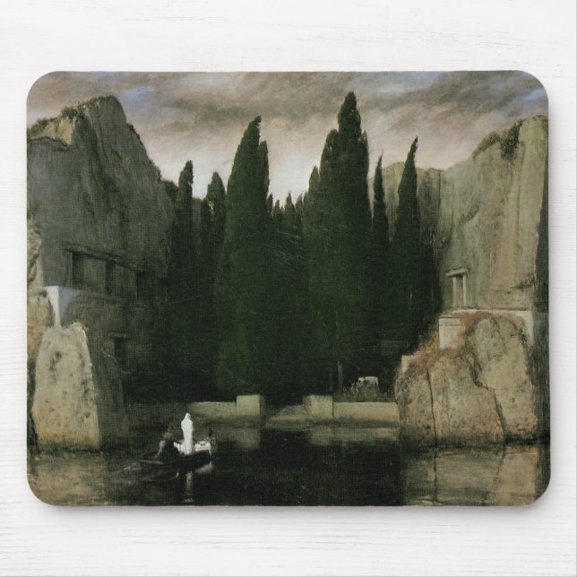 Isle of the Dead by Arnold Bocklin, Symbolism Art Mouse Mat (Front)