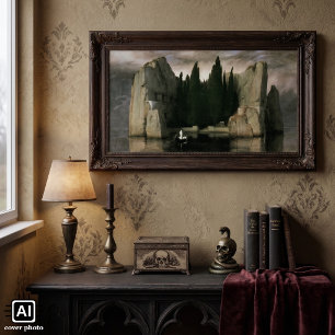 Isle of the Dead by Arnold Bocklin, Symbolism Art Poster