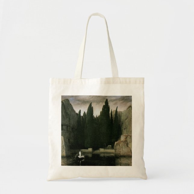 Isle of the Dead by Arnold Bocklin, Symbolism Art Tote Bag (Front)