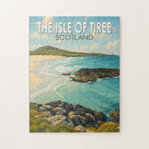 Isle of Tiree Scotland Illustration Travel Art Jigsaw Puzzle