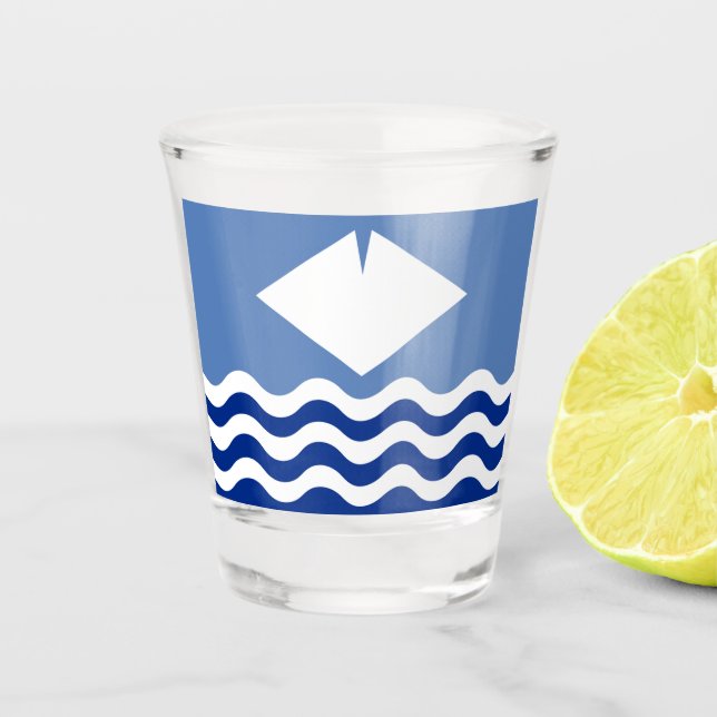 Isle of Wight county flag Shot Glass (Front)