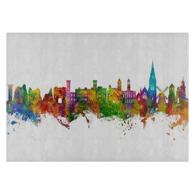 Isle of Wight England Skyline Cutting Board (Front)