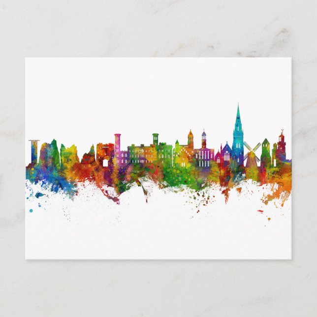 Isle of Wight England Skyline Postcard (Front)