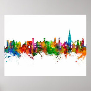 Isle of Wight England Skyline Poster