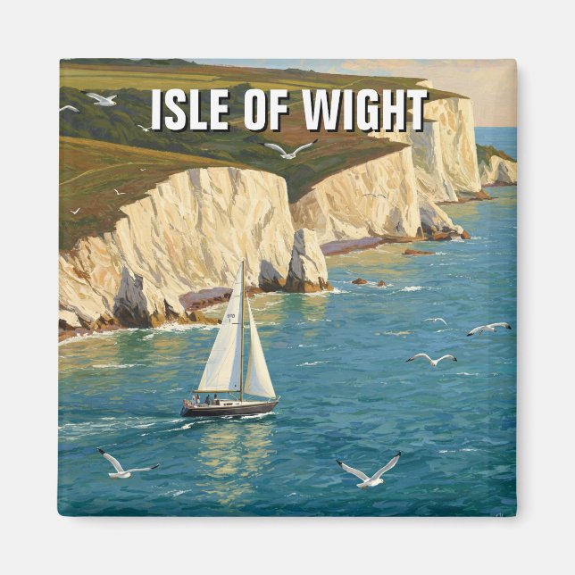Isle of Wight England Travel Magnet (Front)