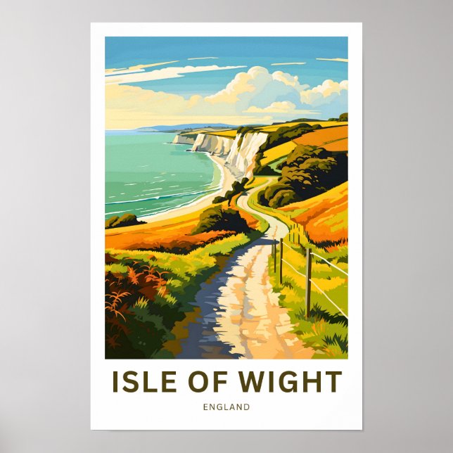 Isle of Wight England Travel Print (Front)