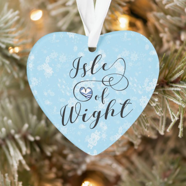 Isle of Wight Flag In Heart Ornament (Tree)