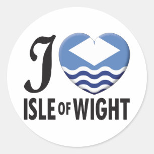 Isle of Wight Love Classic Round Sticker