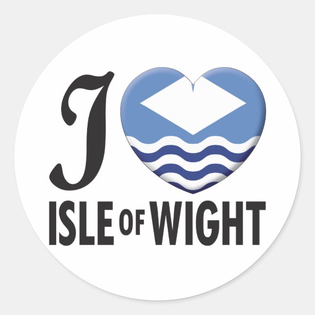 Isle of Wight Love Classic Round Sticker (Front)