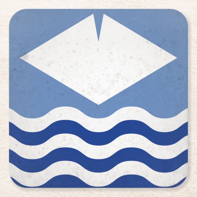 Isle of Wight Square Paper Coaster (Front)