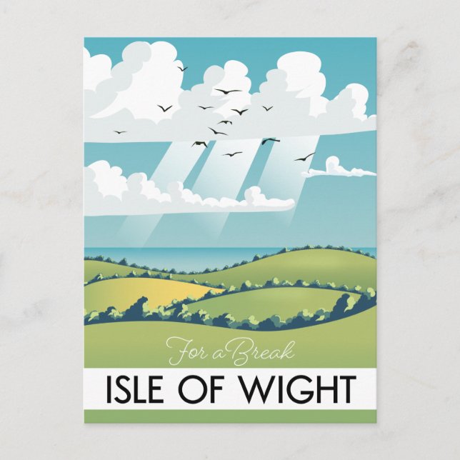 isle of wight travel poster. postcard (Front)
