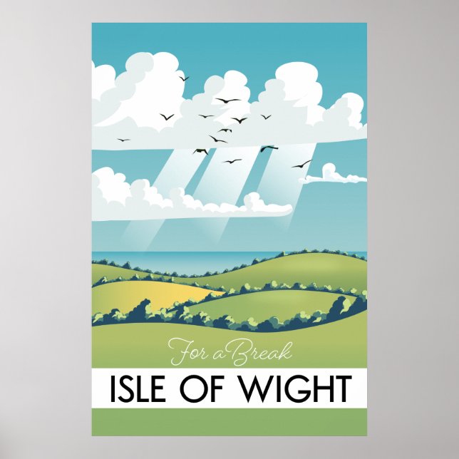isle of wight travel poster. poster (Front)