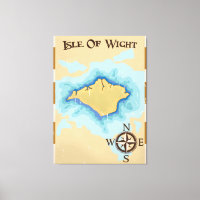 Isle of Wight Treasure map travel poster
