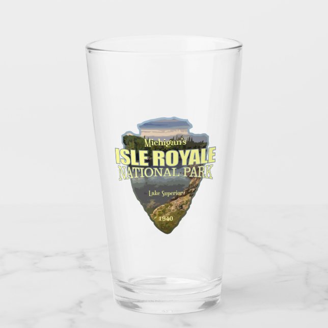 Isle Royale (arrowhead) Glass (Front)