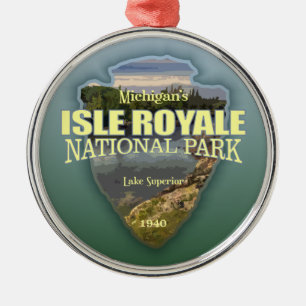 Isle Royale (arrowhead) Metal Tree Decoration