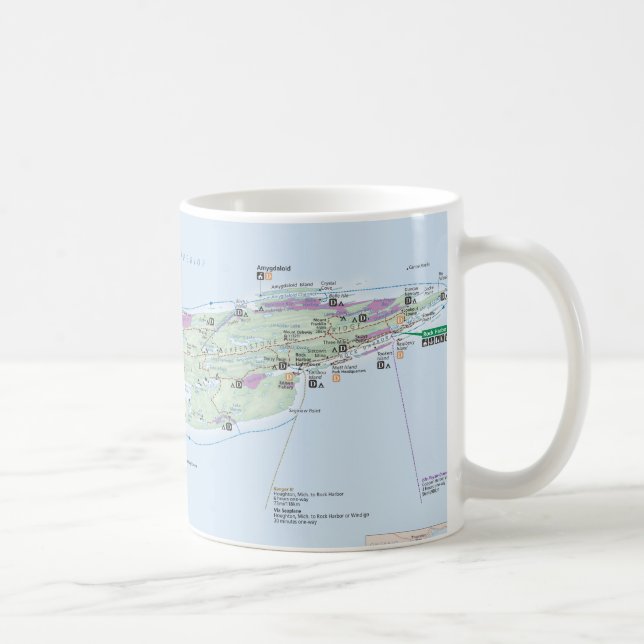 Isle Royale (Michigan) map mug (Right)