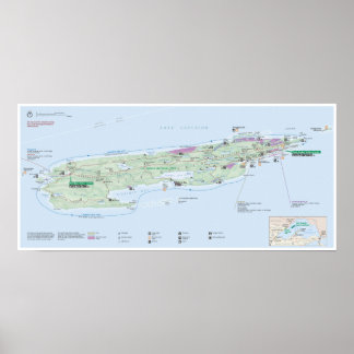 Isle Royale (Michigan) map poster