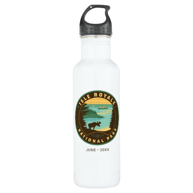 Isle Royale National Park 710 Ml Water Bottle (Front)