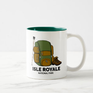 Isle Royale National Park Backpack Two-Tone Coffee Mug