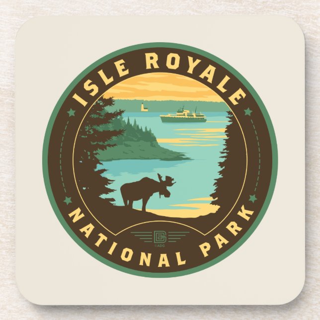 Isle Royale National Park Coaster (Front)
