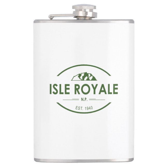 Isle Royale National Park Hip Flask (Front)