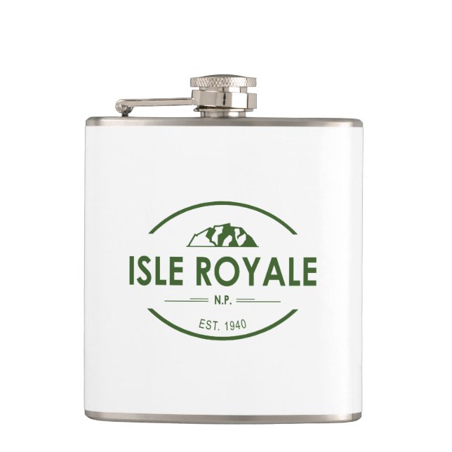 Isle Royale National Park Hip Flask (Front)