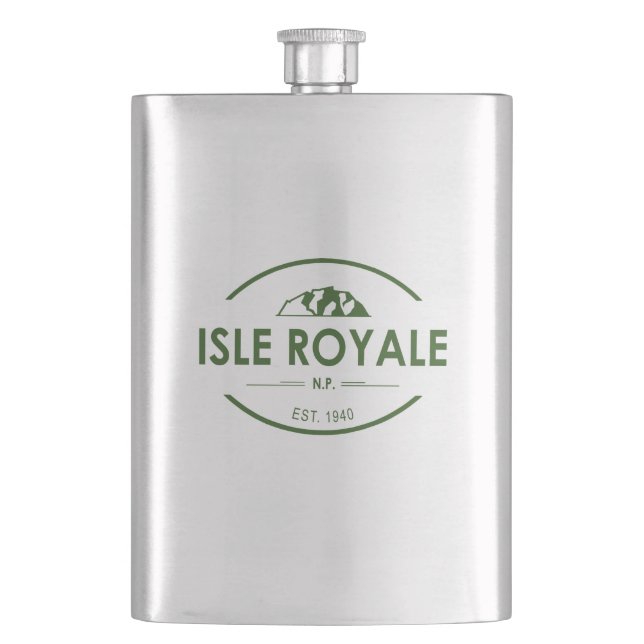 Isle Royale National Park Hip Flask (Front)