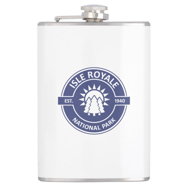Isle Royale National Park Hip Flask (Front)
