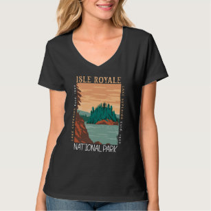 Isle Royale National Park Lake Superior Distressed T-Shirt