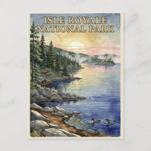 Isle Royale National Park Lake Superior Postcard