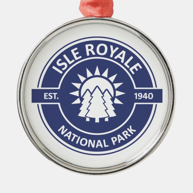 Isle Royale National Park Metal Tree Decoration (Front)