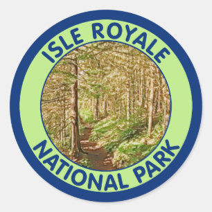 Isle Royale National Park, Michigan Classic Round Sticker