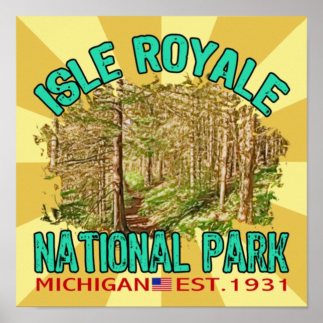 Isle Royale National Park, Michigan Poster (Front)